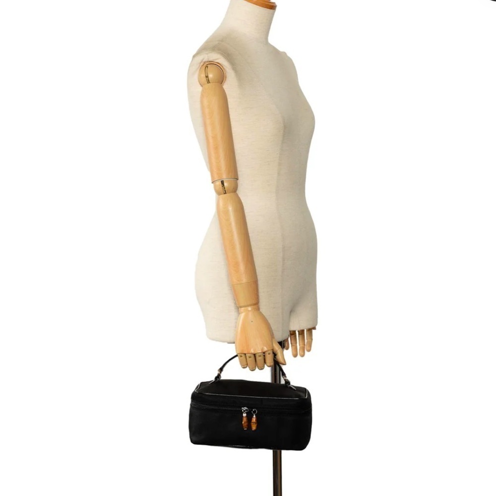 Gucci Bamboo Nylon and Leather Vanity Bag - Picture 10 of 14